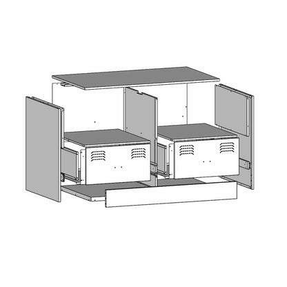 vidaXL TV-Schrank Rosa 67x39x44 cm Stahl