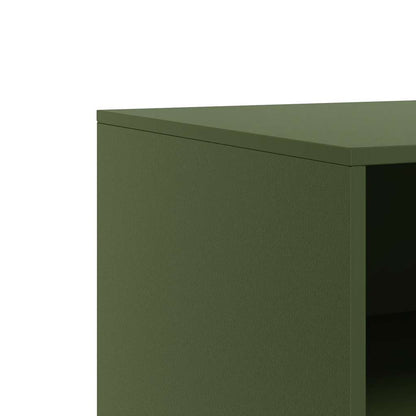 vidaXL Meuble TV vert olive 67x39x44 cm acier