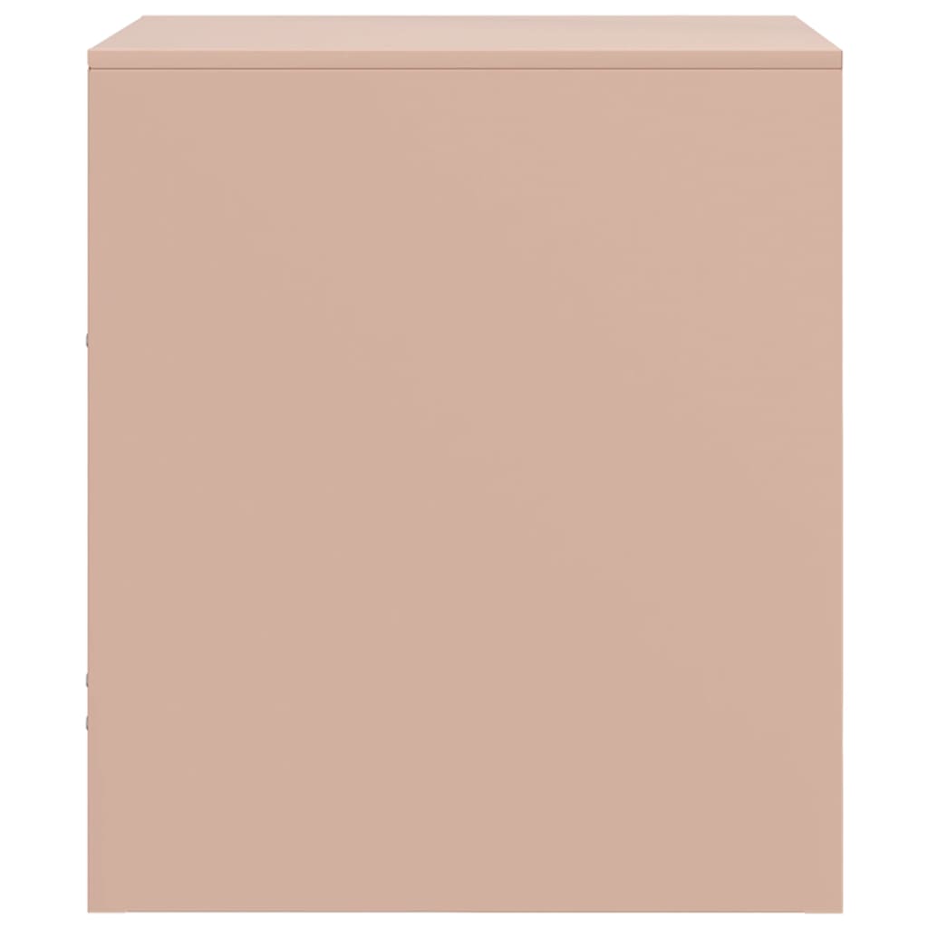 vidaXL Nachttische 2 Stk. Rosa 34,5x39x44 cm Stahl