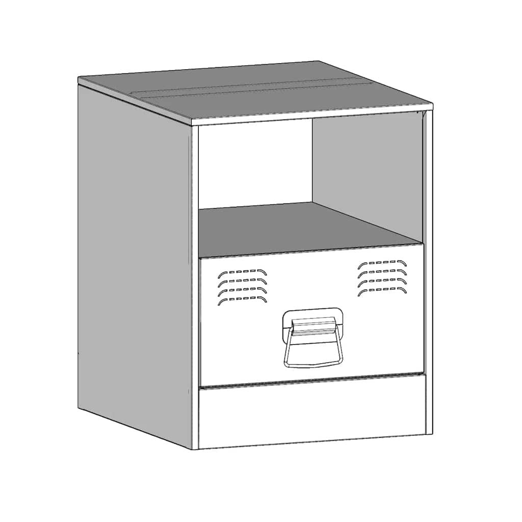 Nachttische 2 Stk. Senfgelb 34,5x39x44 cm Stahl