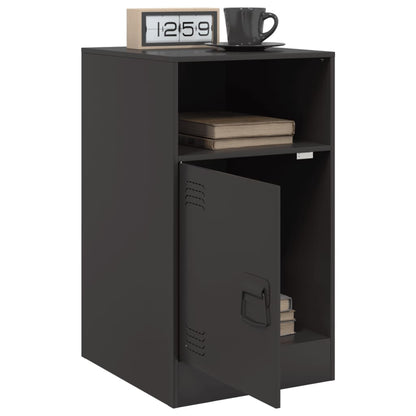 vidaXL Nachttische 2 Stk. Schwarz 34,5x39x62 cm Stahl