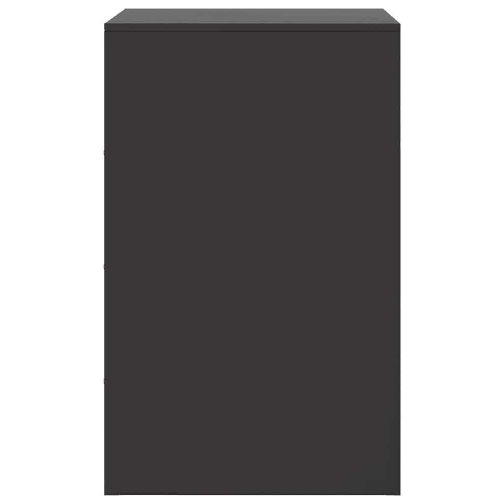 vidaXL Nachttische 2 Stk. Schwarz 34,5x39x62 cm Stahl