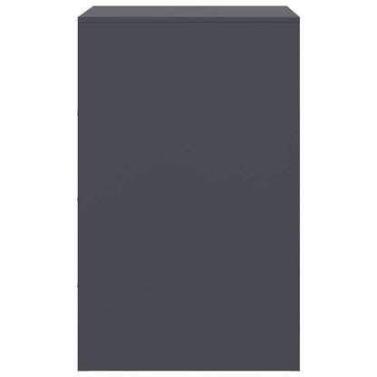 vidaXL Nachttisch Anthrazit 34,5x39x62 cm Stahl