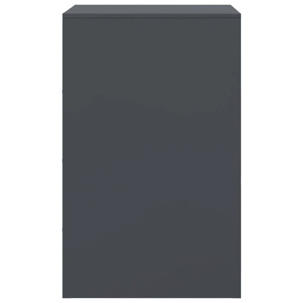 vidaXL Nachttische 2 Stk. Anthrazit 34,5x39x62 cm Stahl