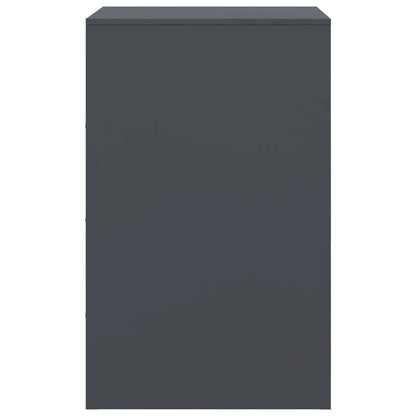vidaXL Nachttische 2 Stk. Anthrazit 34,5x39x62 cm Stahl