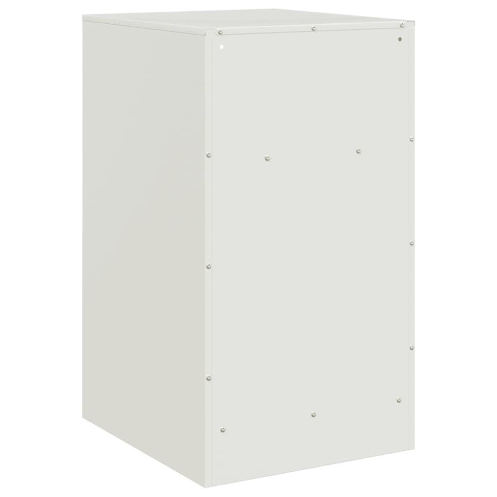vidaXL Nachttische 2 Stk. Weiß 34,5x39x62 cm Stahl