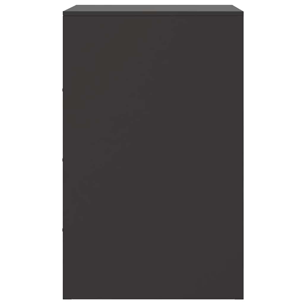vidaXL Nachttische 2 Stk. Schwarz 34,5x39x62 cm Stahl