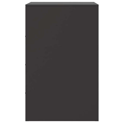 vidaXL Nachttische 2 Stk. Schwarz 34,5x39x62 cm Stahl