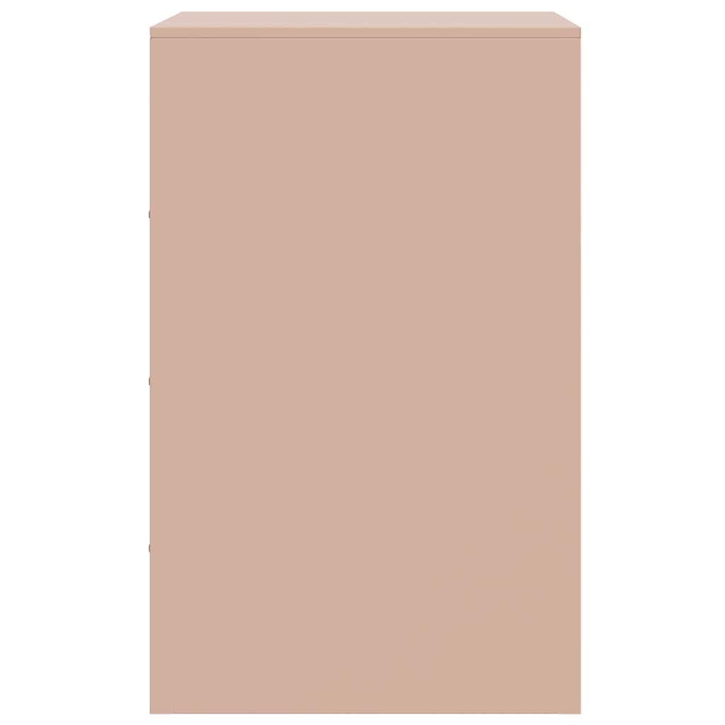 vidaXL Nachttische 2 Stk. Rosa 34,5x39x62 cm Stahl