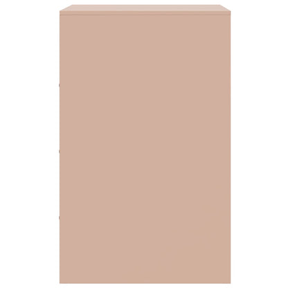vidaXL Nachttische 2 Stk. Rosa 34,5x39x62 cm Stahl