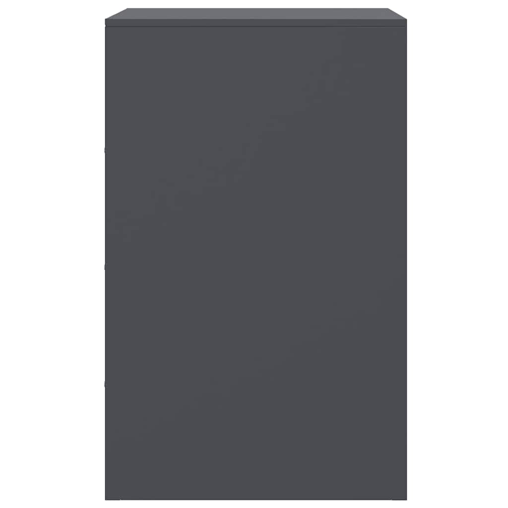 Nachttische 2 Stk. Anthrazit 34,5x39x62 cm Stahl