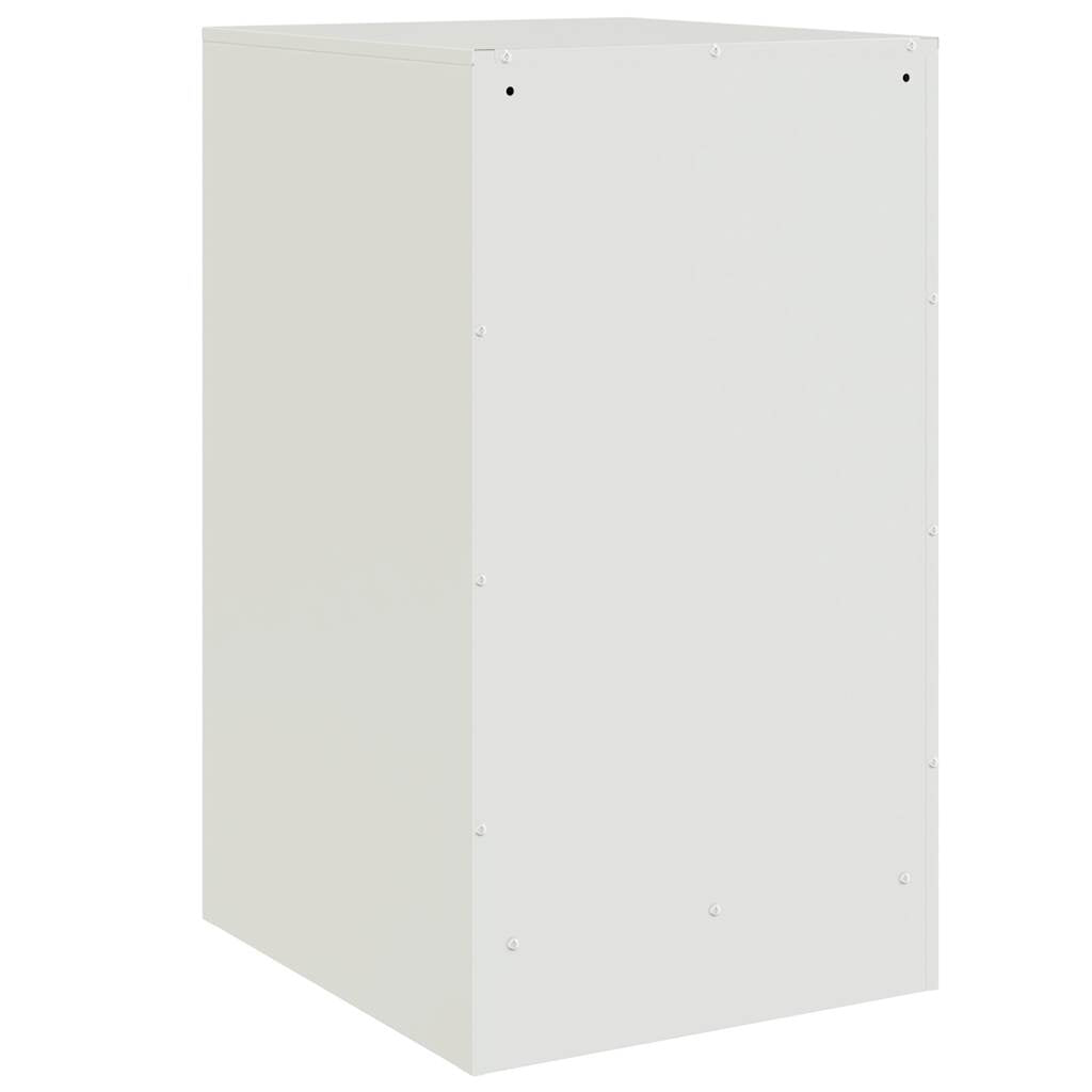 vidaXL Nachttische 2 Stk. Weiß 34,5x39x62 cm Stahl