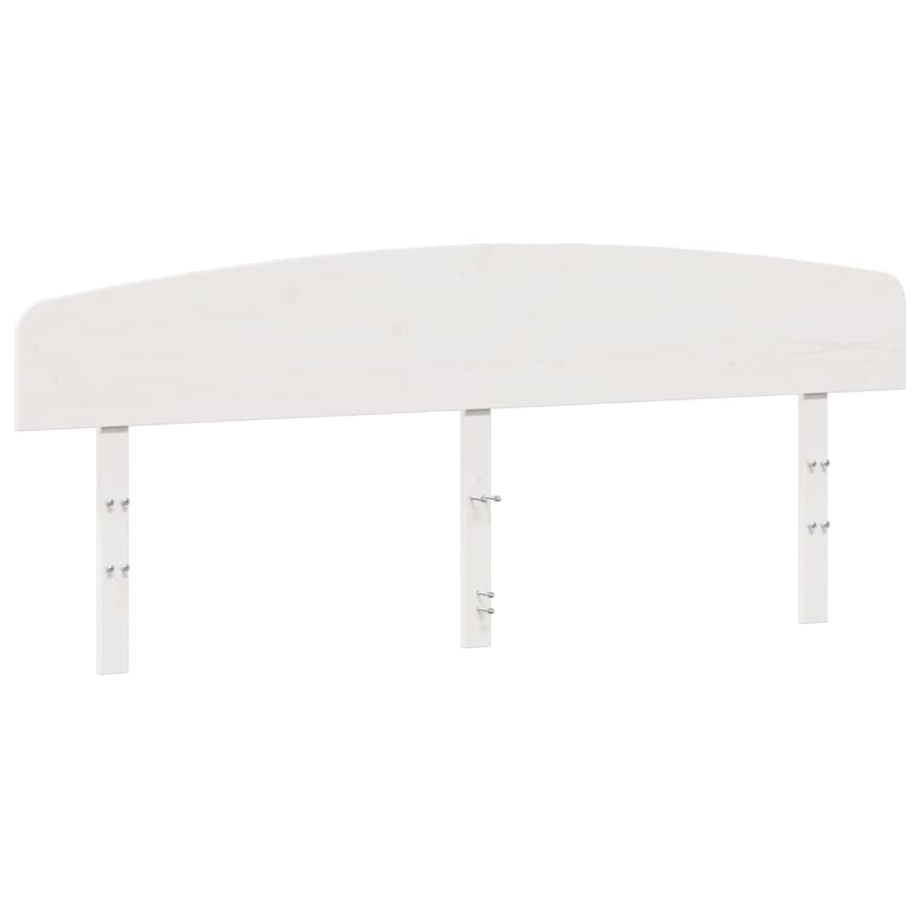 vidaXL Kopfteil Weiß 200 cm Massivholz Kiefer