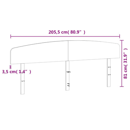 vidaXL Kopfteil Wachsbraun 200 cm Massivholz Kiefer
