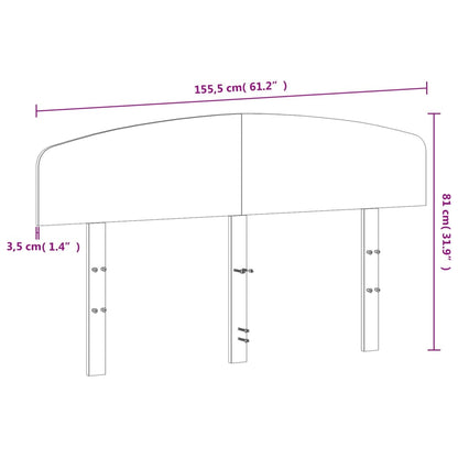vidaXL Kopfteil 150 cm Massivholz Kiefer