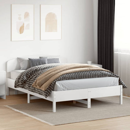 vidaXL Kopfteil Weiß 150 cm Massivholz Kiefer