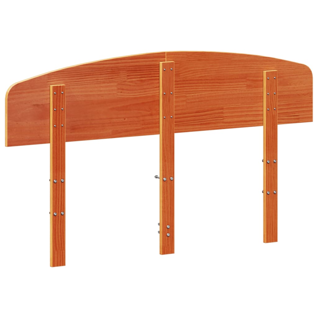 vidaXL Kopfteil Wachsbraun 120 cm Massivholz Kiefer
