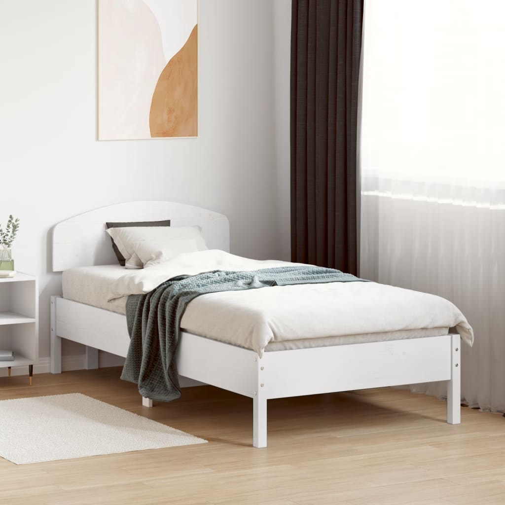 vidaXL Kopfteil Weiß 75 cm Massivholz Kiefer