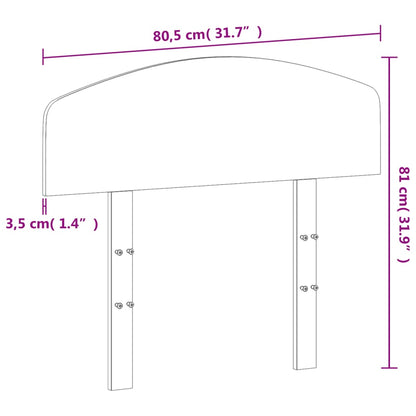 vidaXL Kopfteil Weiß 75 cm Massivholz Kiefer