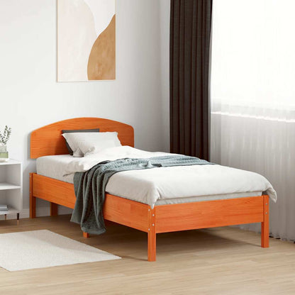 vidaXL Kopfteil Wachsbraun 75 cm Massivholz Kiefer