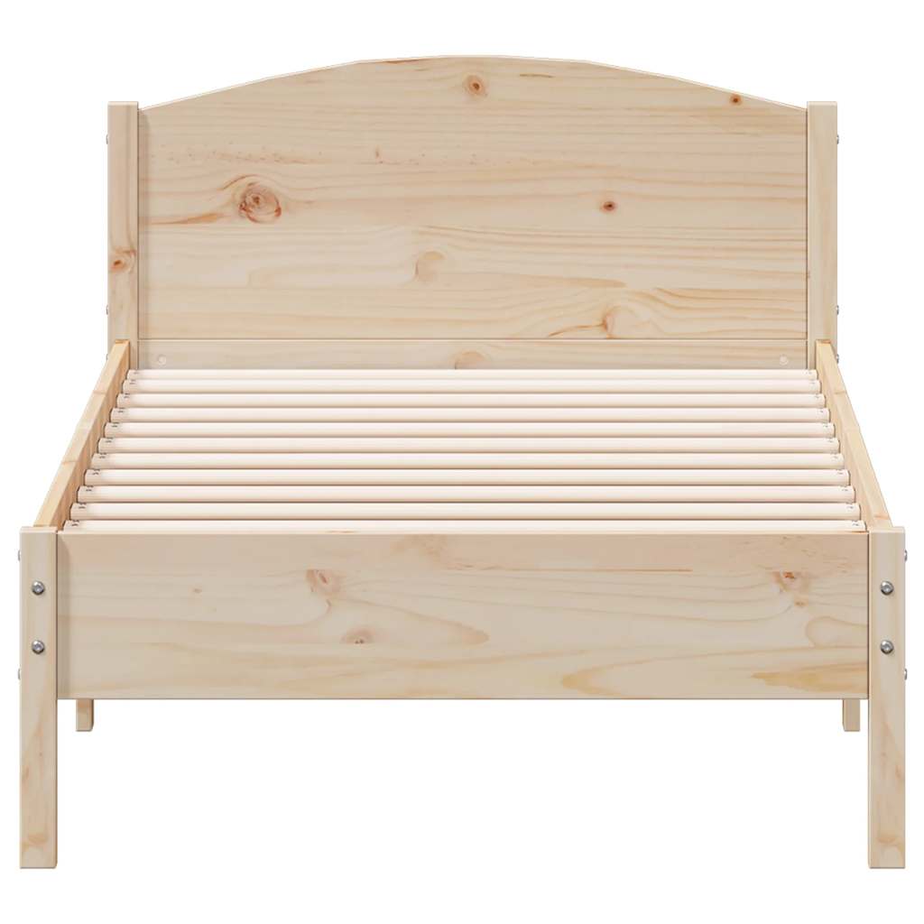 vidaXL Massivholzbett ohne Matratze 75x190 cm Kiefernholz