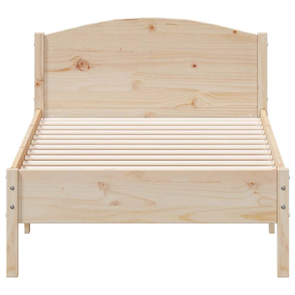 vidaXL Massivholzbett ohne Matratze 75x190 cm Kiefernholz