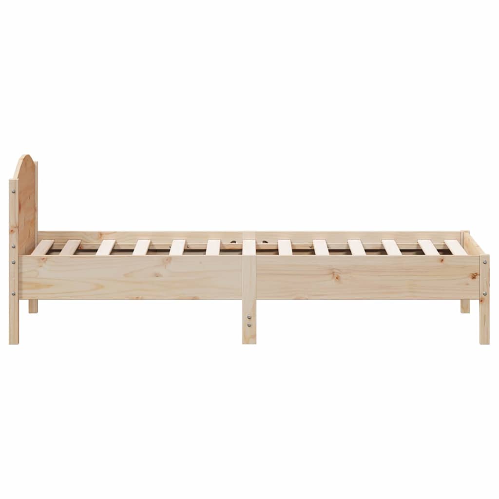 vidaXL Massivholzbett ohne Matratze 75x190 cm Kiefernholz