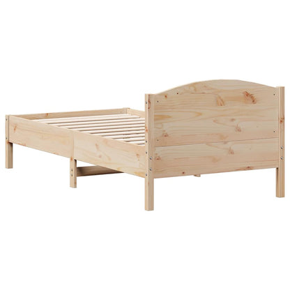 vidaXL Massivholzbett ohne Matratze 75x190 cm Kiefernholz