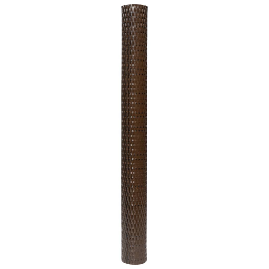 vidaXL Balkon-Sichtschutz Braun und Schwarz 300x90 cm Poly Rattan