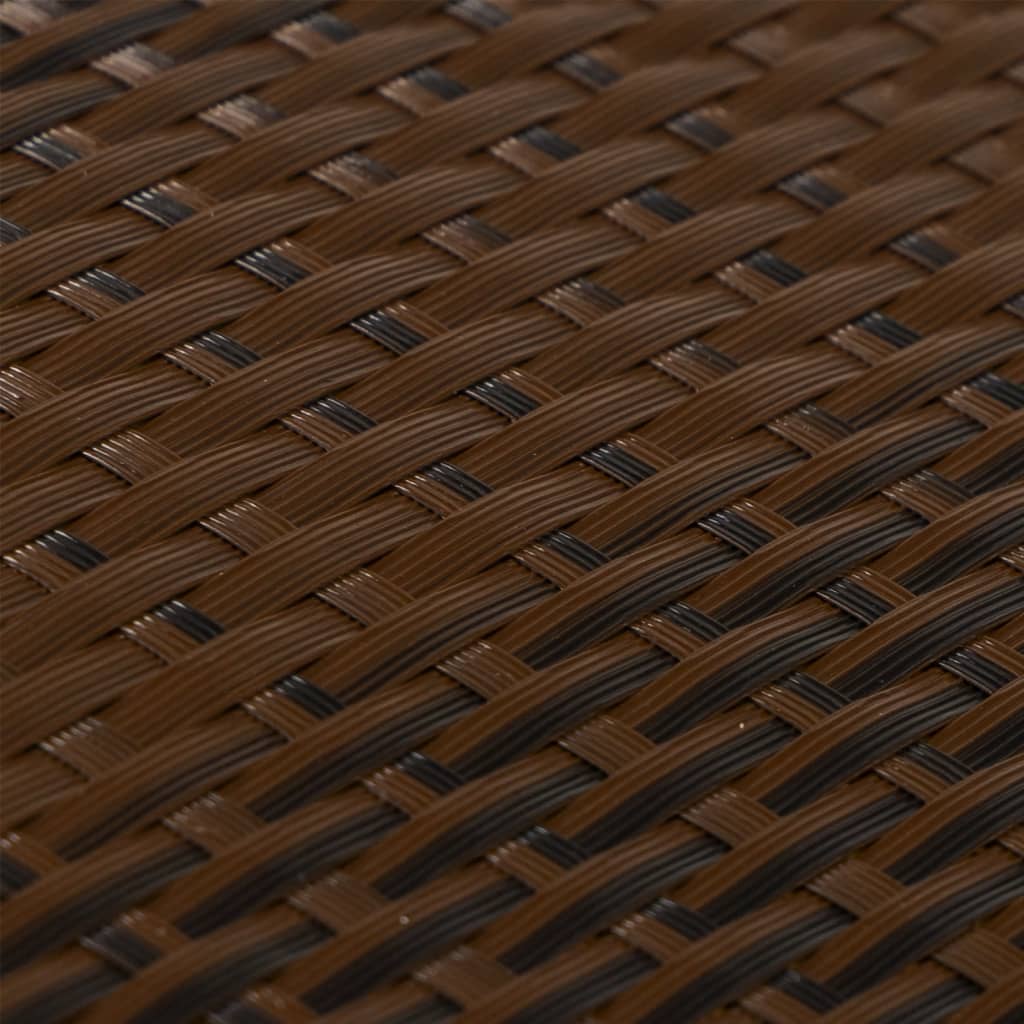 vidaXL Balkon-Sichtschutz Braun und Schwarz 400x80 cm Poly Rattan