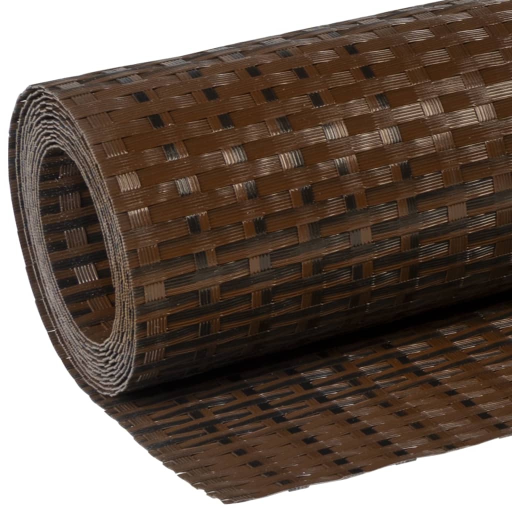 vidaXL Balkon-Sichtschutz Braun und Schwarz 400x80 cm Poly Rattan