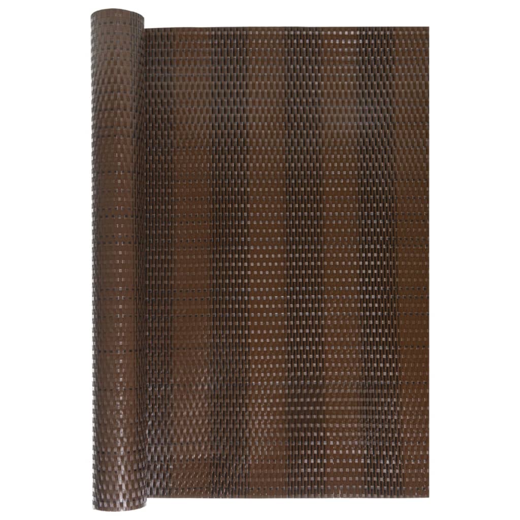 vidaXL Brise-vue de balcon marron et noir 400x90 cm en polyrotin