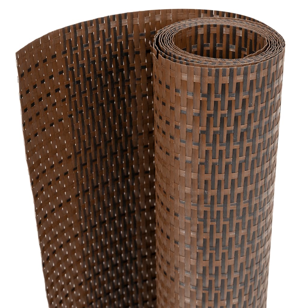 vidaXL Balkon-Sichtschutz Braun und Schwarz 400x100 cm Poly Rattan
