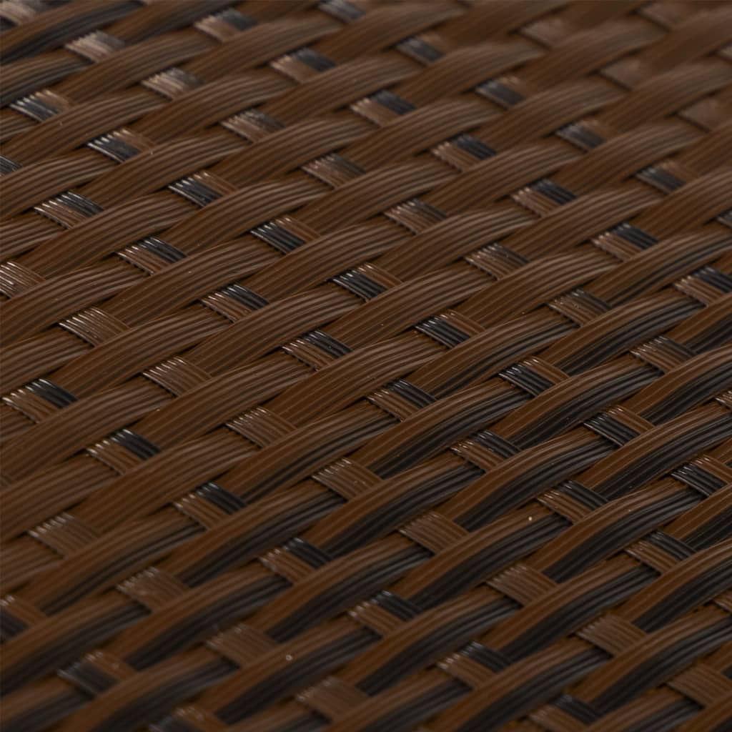 vidaXL Balkon-Sichtschutz Braun und Schwarz 400x100 cm Poly Rattan