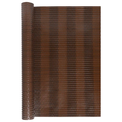 vidaXL Balkon-Sichtschutz Braun und Schwarz 500x90 cm Poly Rattan