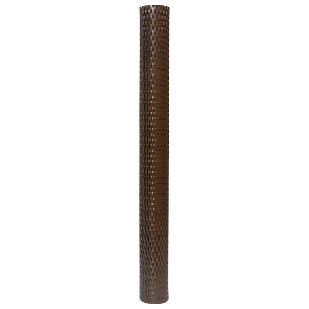 vidaXL Balkon-Sichtschutz Braun und Schwarz 500x100 cm Poly Rattan