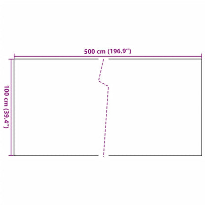 vidaXL Balkon-Sichtschutz Braun und Schwarz 500x100 cm Poly Rattan