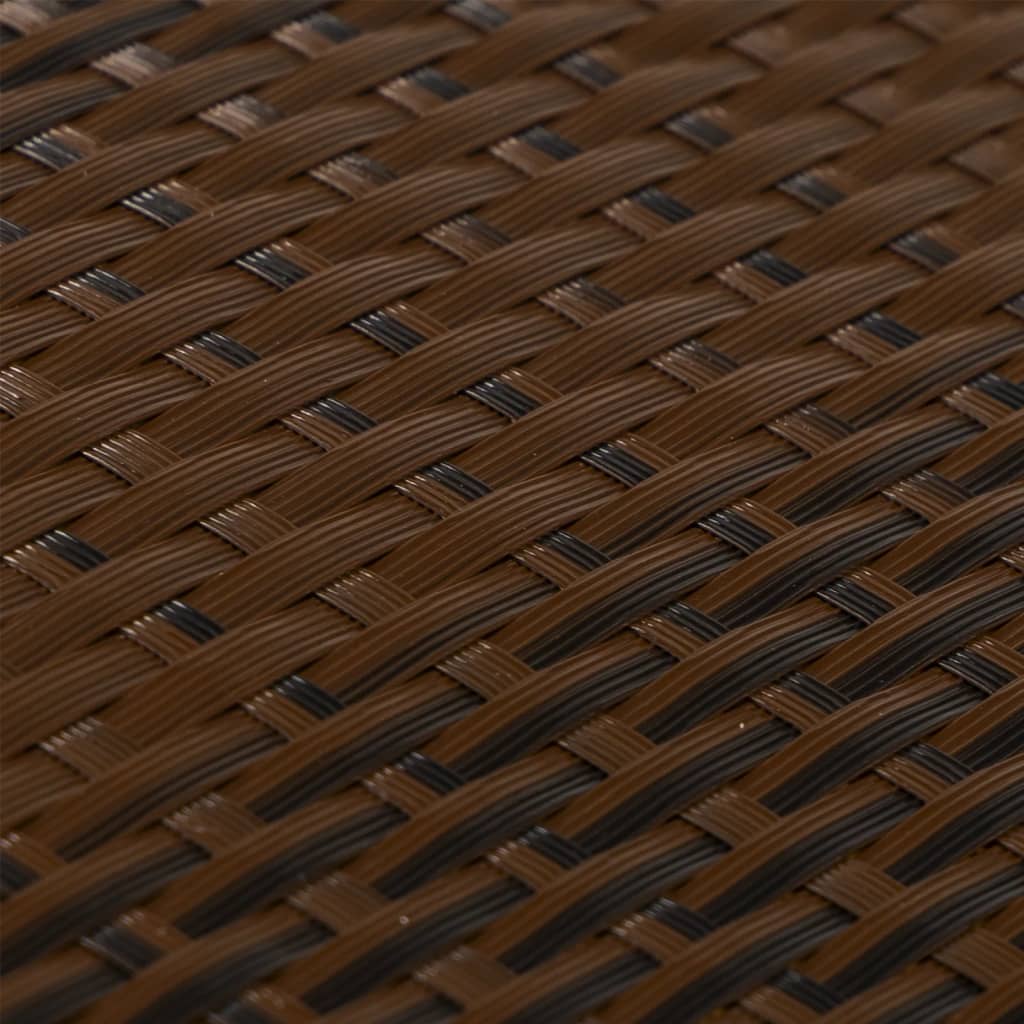 vidaXL Balkon-Sichtschutz Braun und Schwarz 1000x80 cm Poly Rattan