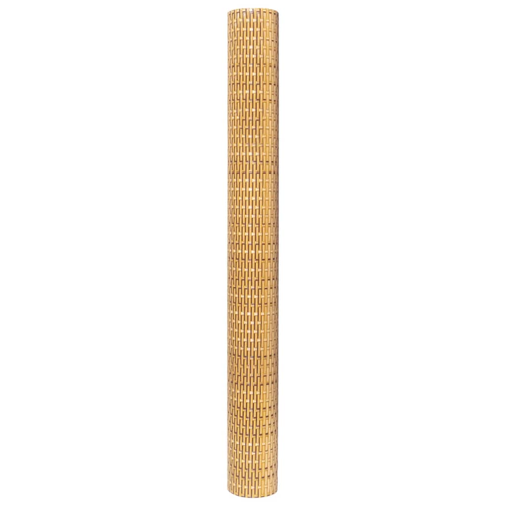 vidaXL Balkon-Sichtschutz Hellbraun 300x90 cm Poly Rattan