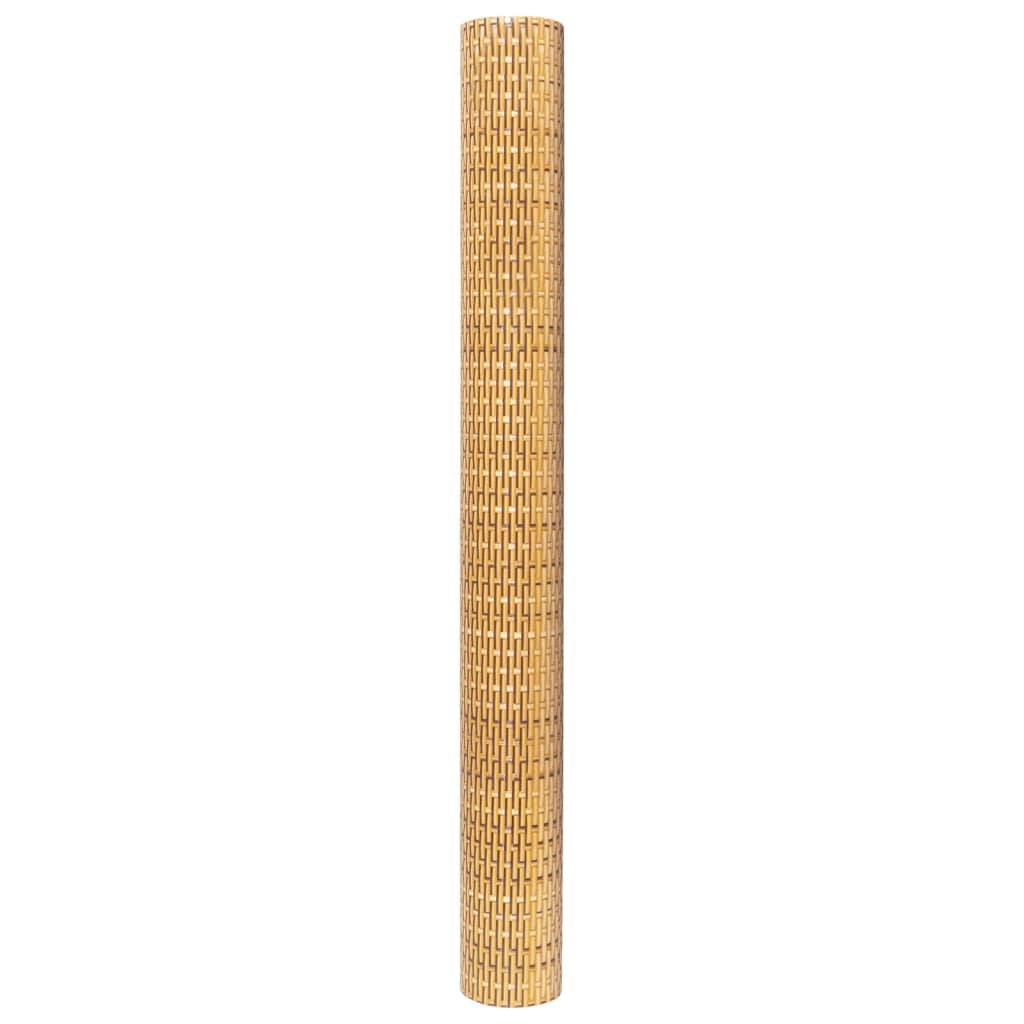 vidaXL Balkon-Sichtschutz Hellbraun 400x100 cm Poly Rattan