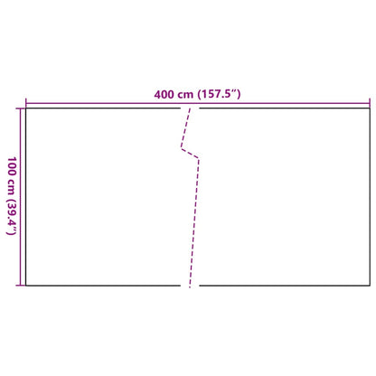 vidaXL Balkon-Sichtschutz Hellbraun 400x100 cm Poly Rattan