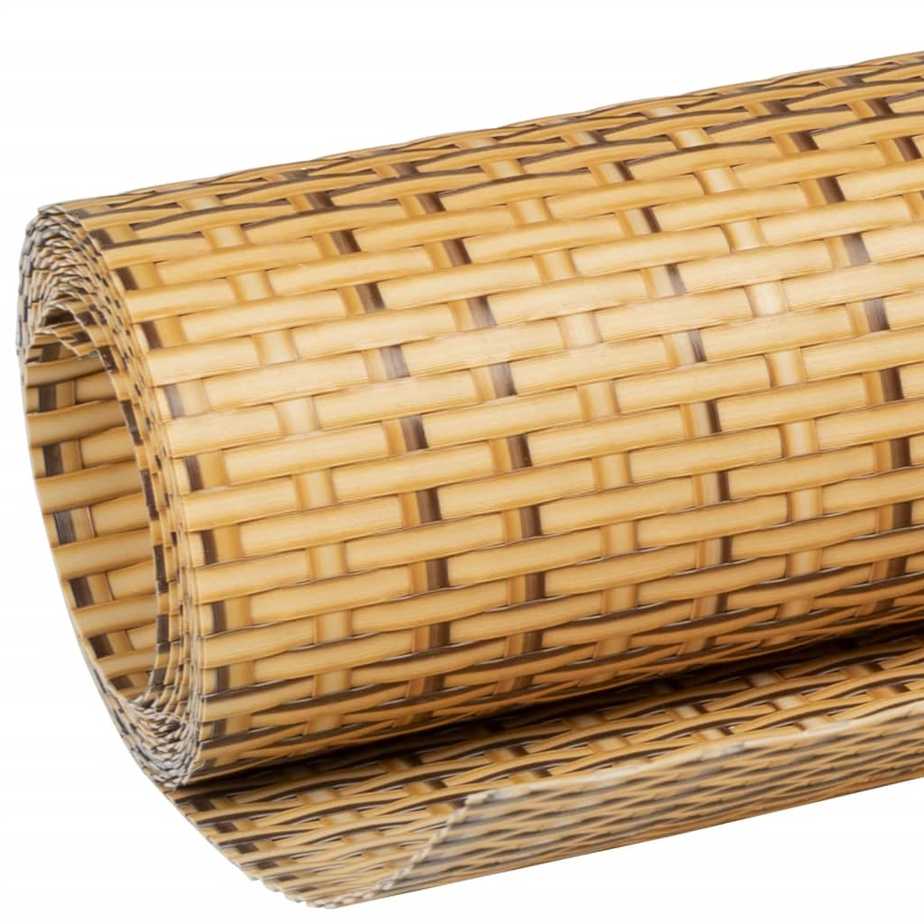 vidaXL Balkon-Sichtschutz Hellbraun 600x80 cm Poly Rattan