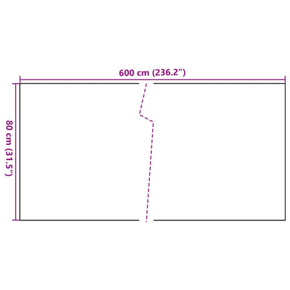 vidaXL Balkon-Sichtschutz Hellbraun 600x80 cm Poly Rattan