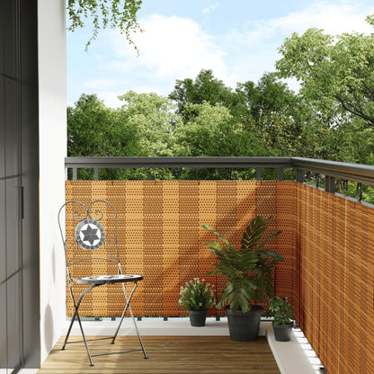 vidaXL Brise-vue de balcon marron clair 1000x80 cm en poly rotin