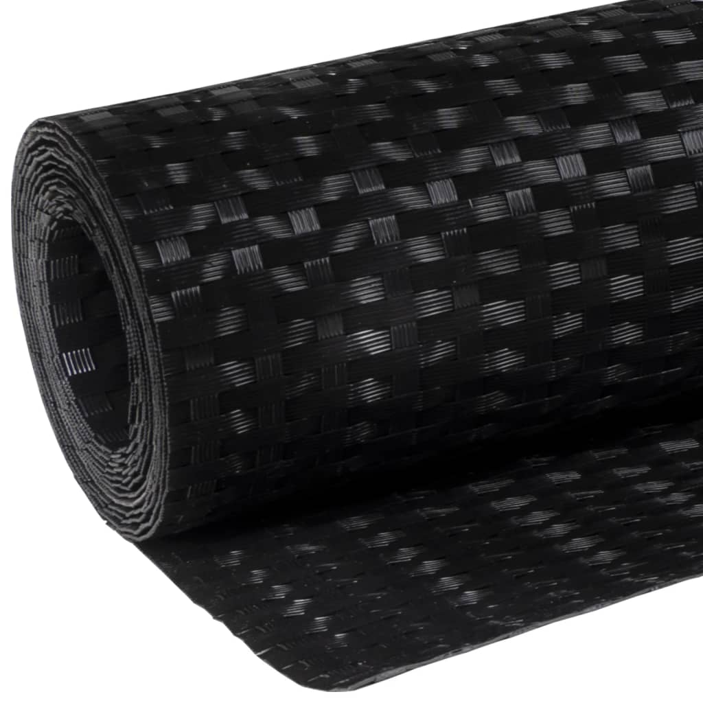 vidaXL Balkon-Sichtschutz Schwarz 300x100 cm Poly Rattan