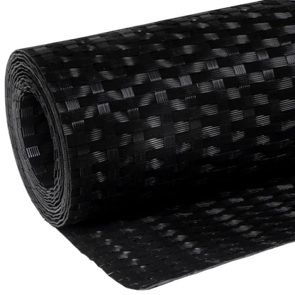 vidaXL Balkon-Sichtschutz Schwarz 300x100 cm Poly Rattan