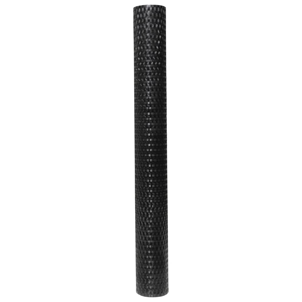 vidaXL Balkon-Sichtschutz Schwarz 500x80 cm Poly Rattan