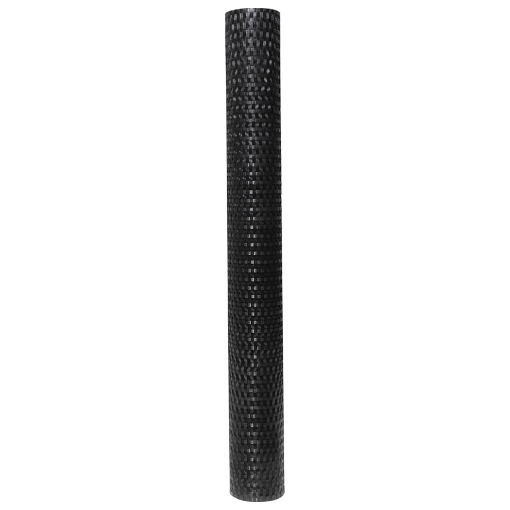 vidaXL Balkon-Sichtschutz Schwarz 600x80 cm Poly Rattan