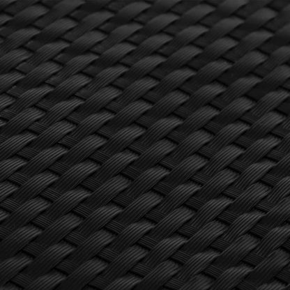 vidaXL Balkon-Sichtschutz Schwarz 600x80 cm Poly Rattan