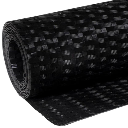vidaXL Balkon-Sichtschutz Schwarz 600x80 cm Poly Rattan